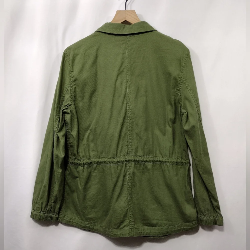 Loft Cargo Utility Jacket Women's L Green Boho Retro 90s Y2K Field Outdoor - Picture 5 of 8